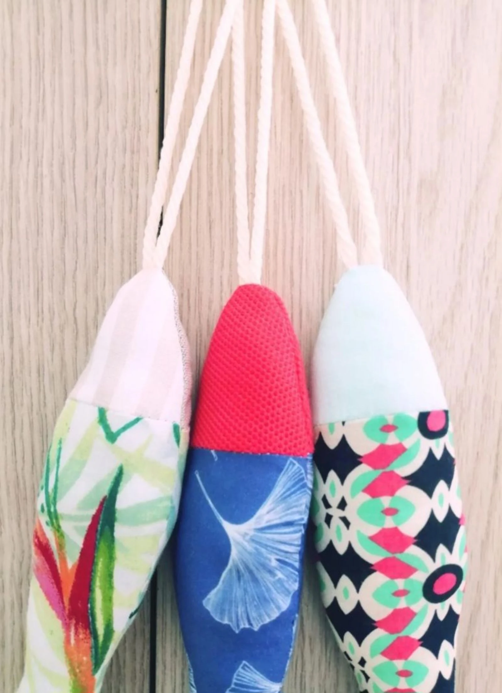 Lote de 3 peças. Decoração marítima em tecido – photo 3